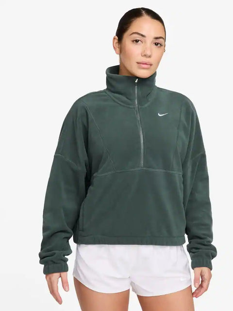 Nike Women's Green Therma-Fit  1/2 Zip Sweatshirts | Nike In Lebanon