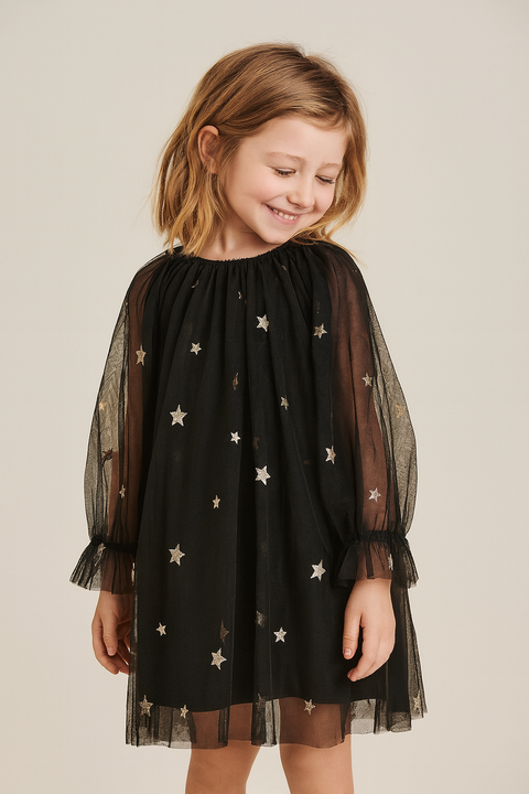 Sinsay Girl's Black dress with tulle | Sinsay In Lebanon