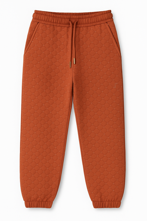 POMPdeLUX Girl's Brick Liva Quilted Sweatpants |POMPdeLUX in Lebanon