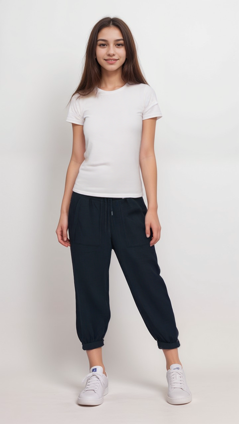 POMPdeLUX Girl's Navy Sweatpants |POMPdeLUX in Lebanon