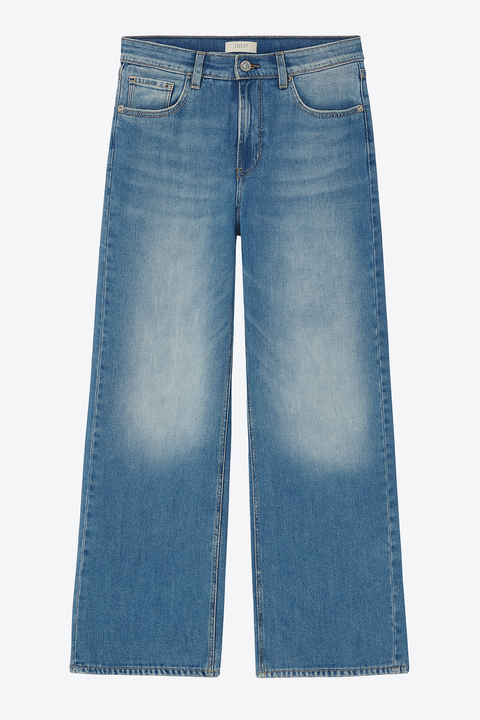 Forever 21 Women's Blue Wide Leg Jeans | Forever 21 In Lebanon
