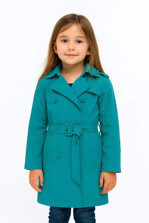 Boboli Girl's Turquoise Coat| Boboli in Lebanon