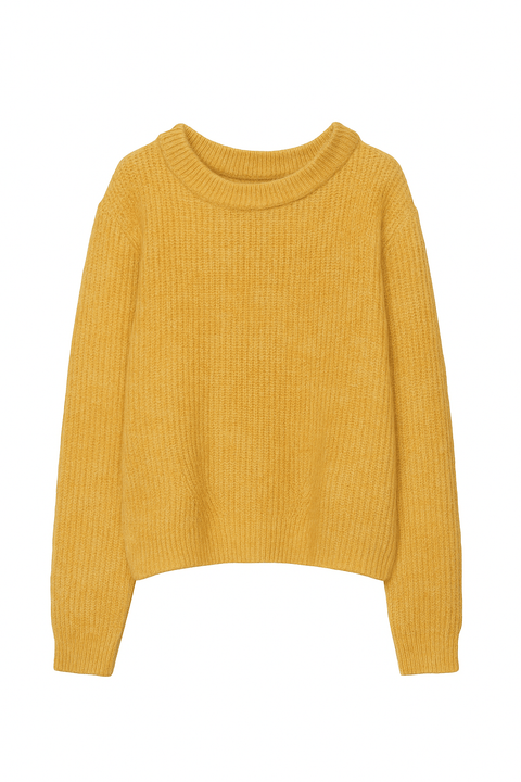 S.Oliver Girl's Mustard Long-Sleeve Wool Blouse SOL488