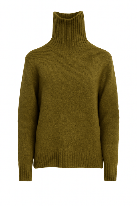 Redefined Rebel Men's Dark Olive Turtle Neck Knitted Sweater | Redefined Rebel In Lebanon