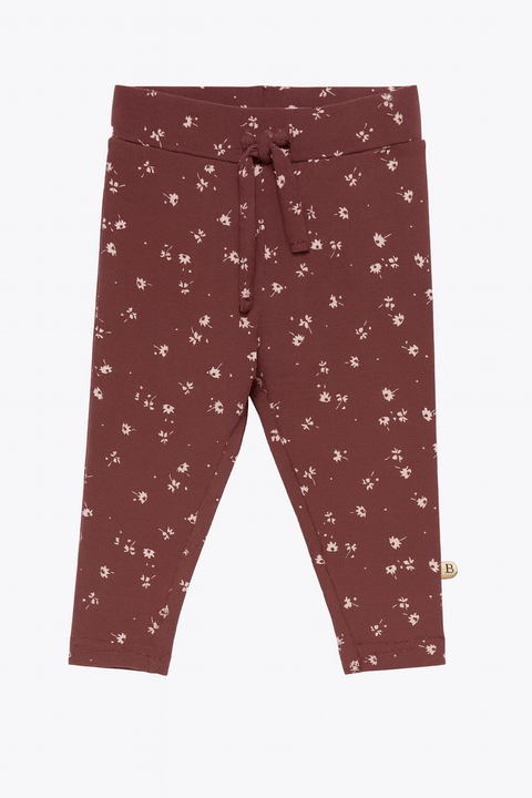 POMPdeLUX Baby Girl's Dark Purple Printed Leggings | POMPdeLUX in Lebanon