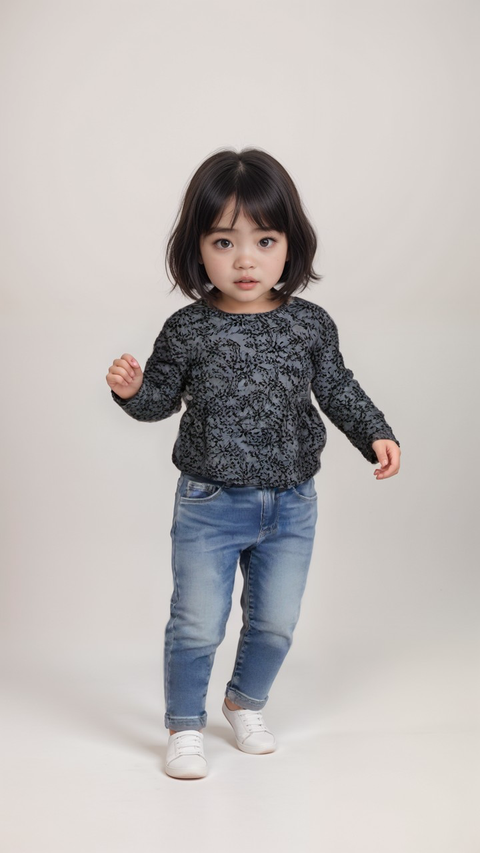 POMPdeLUX Baby Girl Multicolor Long-Sleeve Blouse | POMPdeLUX in Lebanon