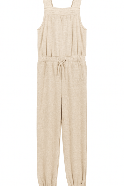 POMPdeLUX Girl's Beige Sleeveless Jumpsuit |POMPdeLUX in Lebanon