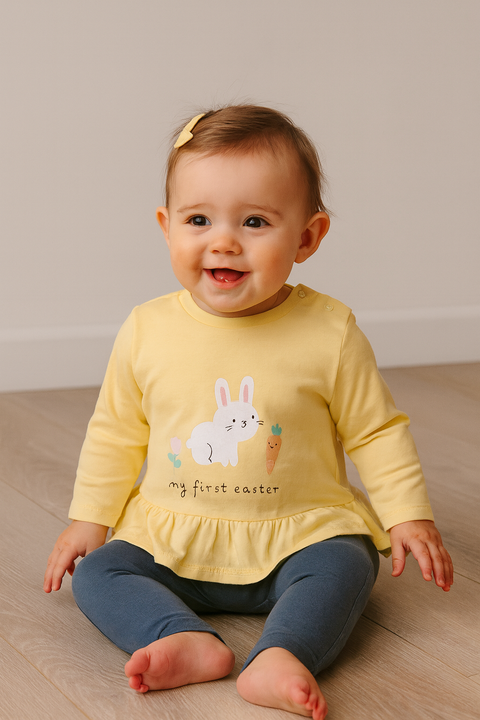 Sinsay Baby Girl's Yellow Long Sleeve Blouse | Sinsay In Lebanon
