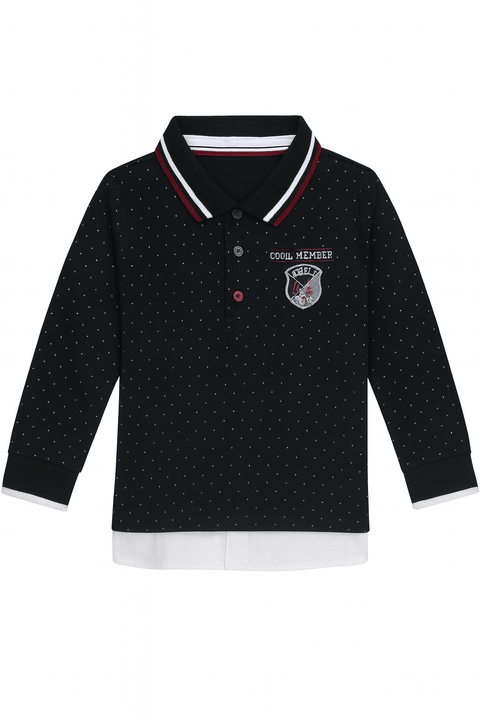 Boboli Boy's Black Polo Shirt  | Boboli in Lebanon