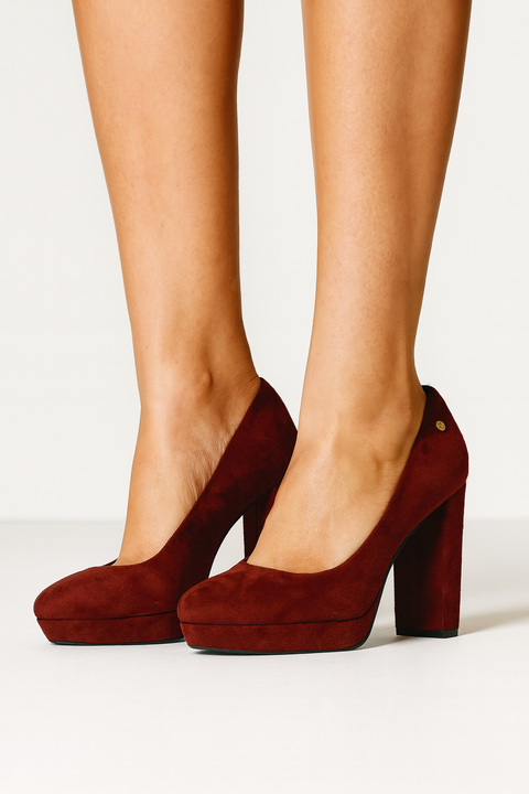 Tata Italia Women's Plum Suede Heels | Tata Italia In Lebanon