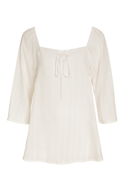 LeGer Women's White Short Sleeve Dress | LeGer in Lebanon