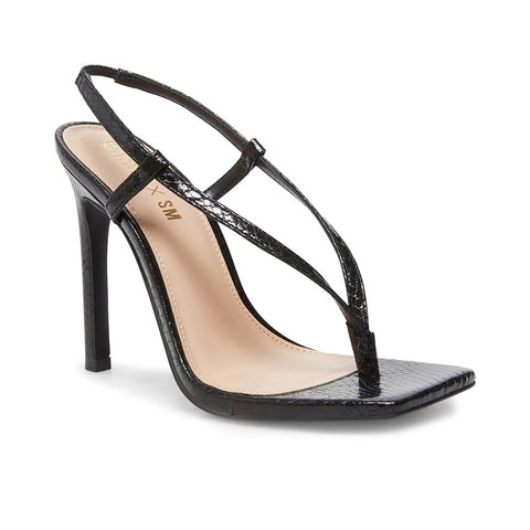 Steve Madden Women’s Black Croc-Embossed Thong Heel Sandals | Steve Madden in Lebanon