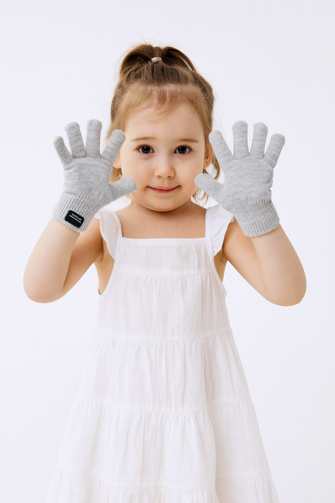 Terranova Girl's Light Grey Gloves  | Terranova In Lebanon