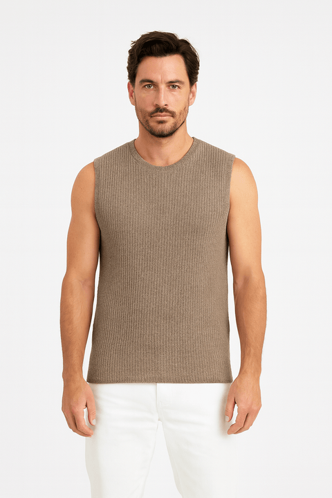 Jack & Jones Men's Grey Knitted Tank Top | Jack & Jones In Lebanon