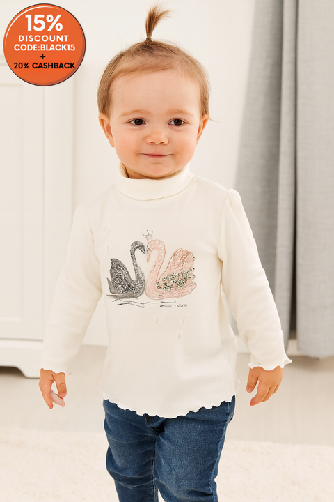 S.Oliver Baby Girl's White Long-Sleeve Blouse |S.Oliver in Lebanon