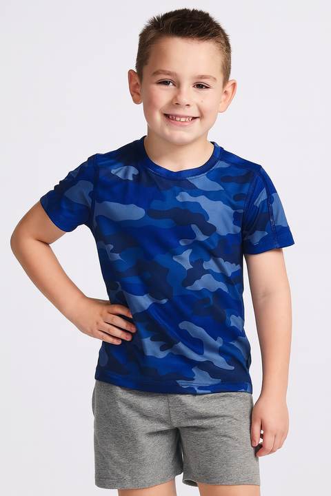 ID Ideology Boy's Blue T-Shirt ABFK1504