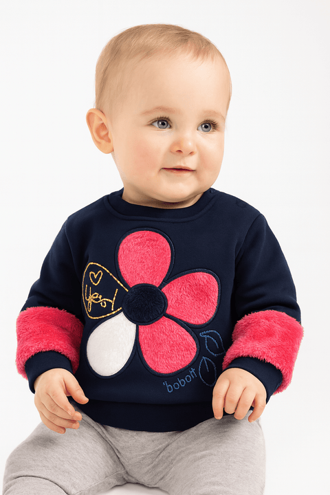 Boboli Baby Girl Navy Blue Blouse | Boboli In Lebanon