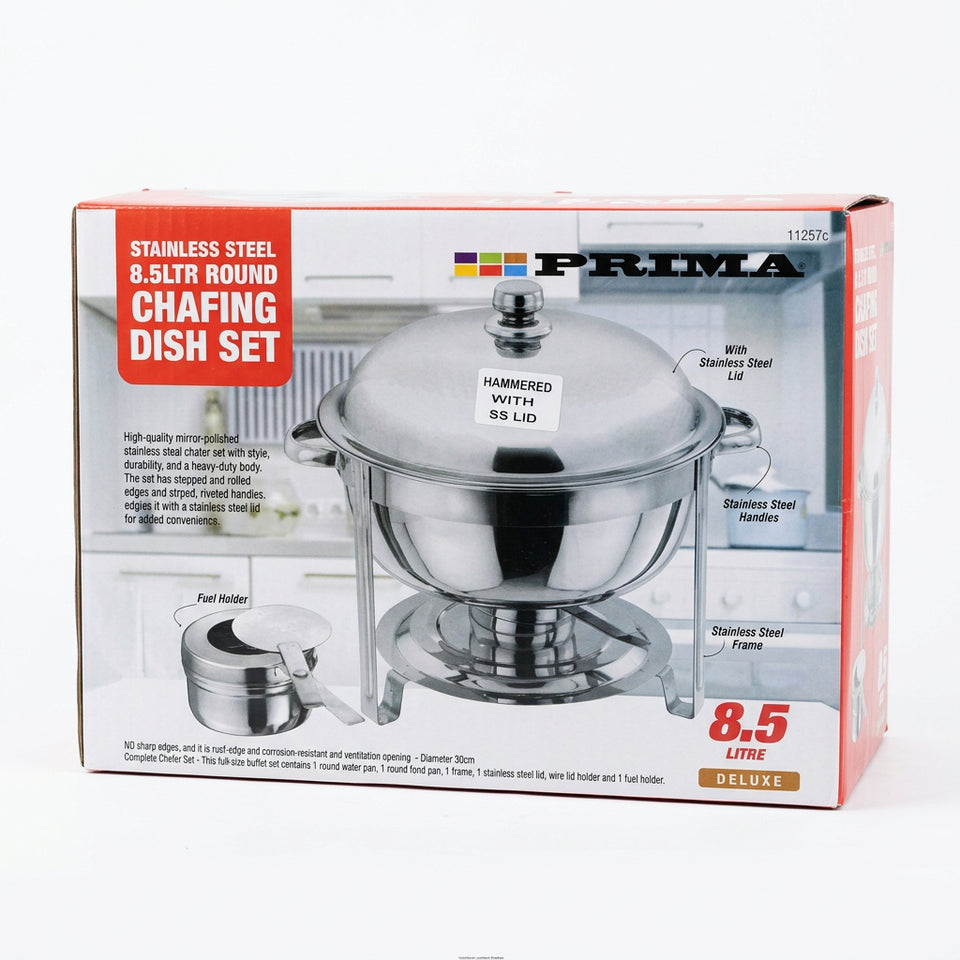 Prima Stainless Steel Round Chafing Dish Set 8.5L 12572
