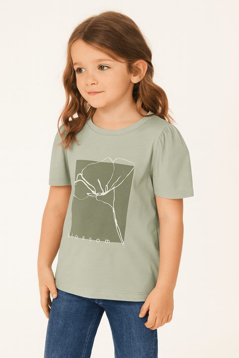 POMPdeLUX Girl's Mint Green T-shirt | POMPdeLUX in Lebanon