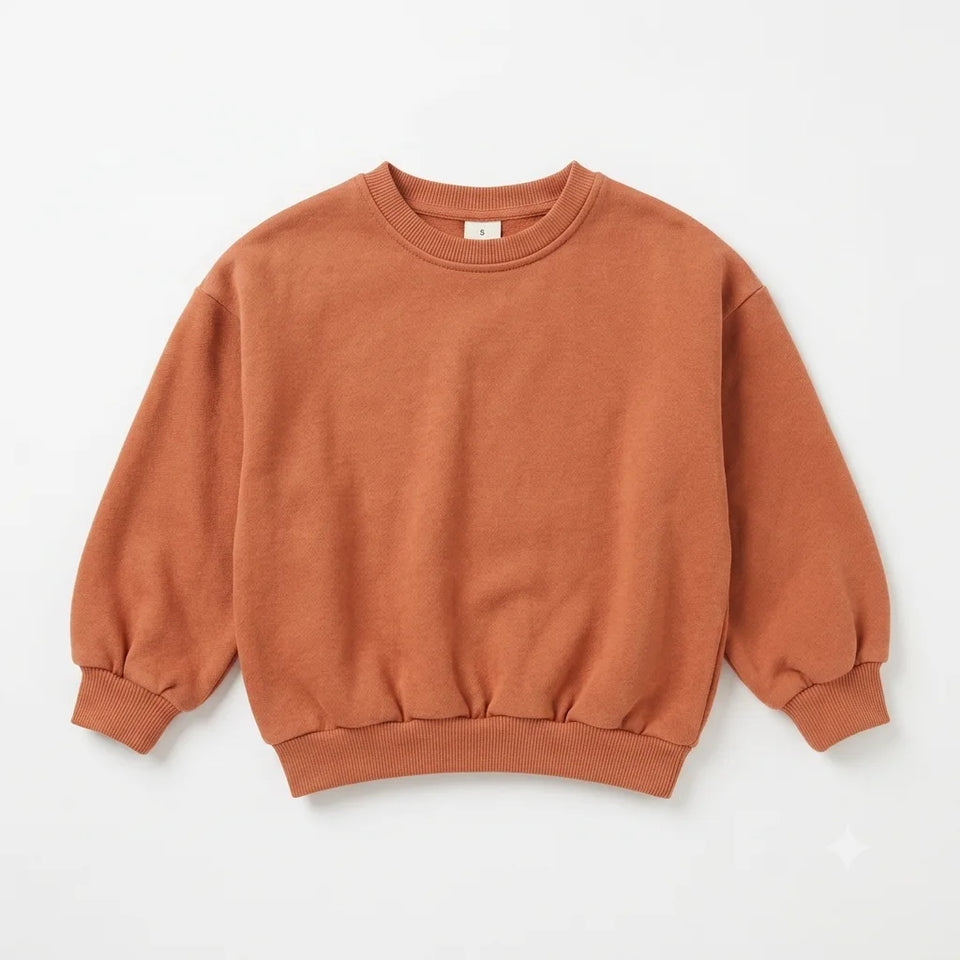 Zara Baby Girl's Peach Plain Pullover Sweatshirt | Zara In Lebanon