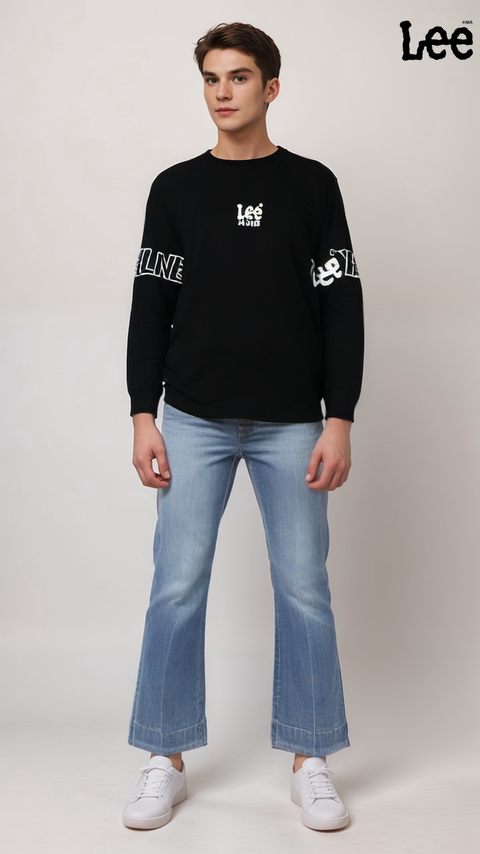 Lee Men's Black Long-Sleeve Sweatshirt | Lee In Lebanon