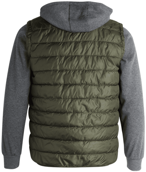 Cherokee Men’s Dark Green & Grey  Lightweight Quilted Puffer Hooded Jackets | Cherokee In Lebanon