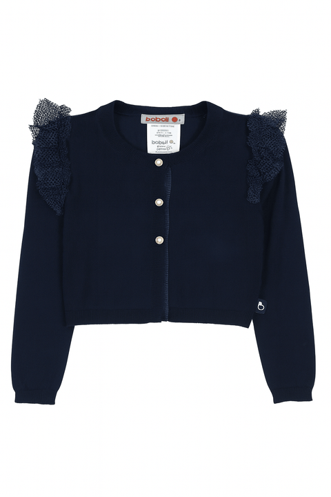 Boboli Girl's Navy Blue Long-Sleeve Cardigan| Boboli in Lebanon