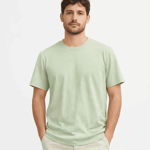 Celio Men's Mint Green Regular round neck T-shirt | Celio in Lebanon