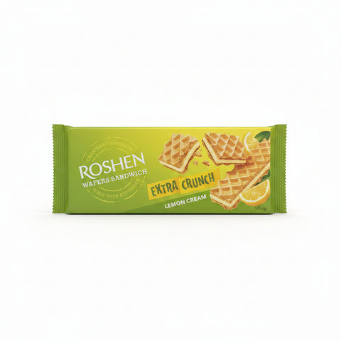 Roshen Wafers Sandwic Extra Crunch Lemon Cream 142g|Roshen In Lebanon