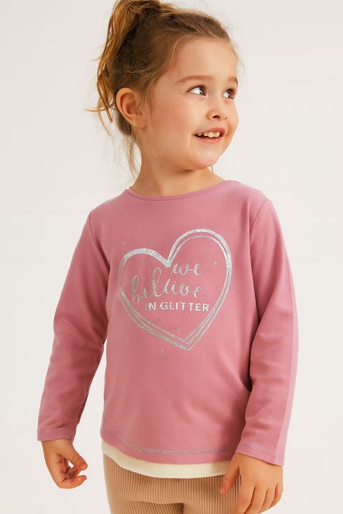 S.Oliver Baby Girl's Pink Long-Sleeve Blouse |S.Oliver in Lebanon