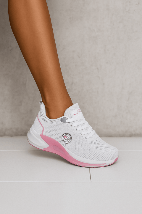 Enrico Coveri Women's Pink & Gray Low Top Sneakers |Enrico Coveri In Lebanon