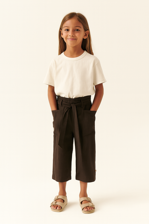 POMPdeLUX Girl's Brown Straight Trousers  |POMPdeLUX in Lebanon