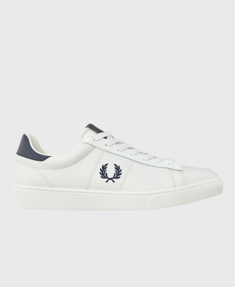 Fred Perry Men's White Spencer Leather Sneakers |Fred Perry In Lebanon