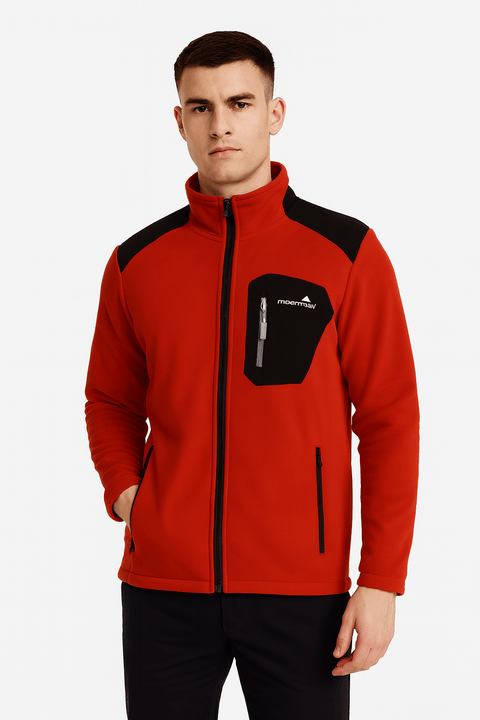 Moorhead Men's Red Fleece Turtle Neck Jacket | Moorhead In Lebanon