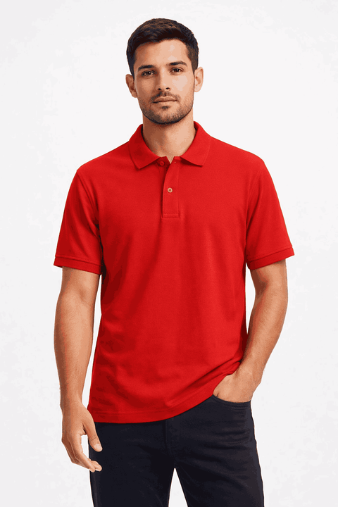Celio Men's Coral Red Polo T-Shirt | Celio in Lebanon