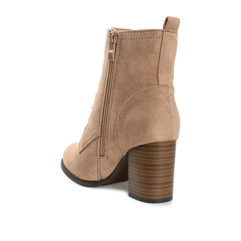 Journee Collection Women's Beige WD Baylor Lace Bootie Heels |Journee Collection In Lebanon