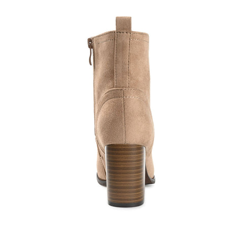 Journee Collection Women's Beige WD Baylor Lace Bootie Heels |Journee Collection In Lebanon