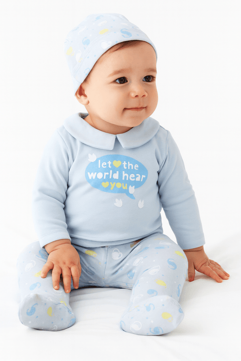 Boboli Baby Boy Blue Pajama Set | Boboli In Lebanon