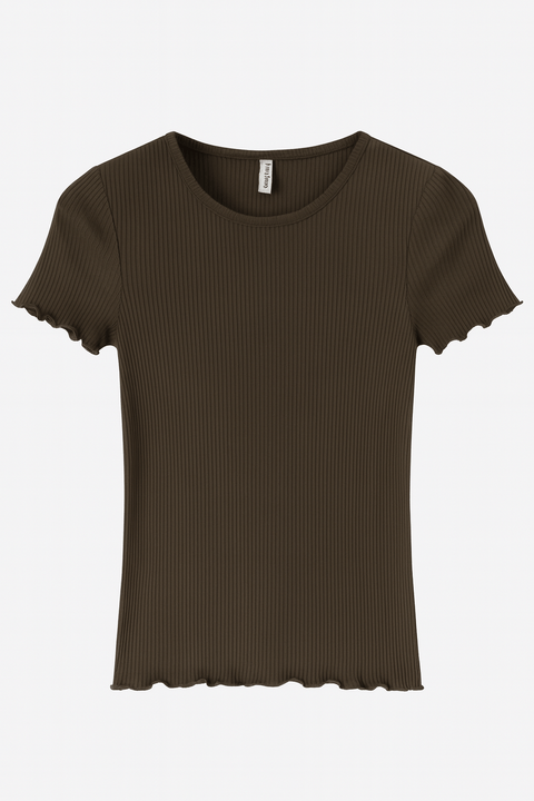 POMPdeLUX Girl's Brown Short-Sleeve T-shirt | POMPdeLUX in Lebanon