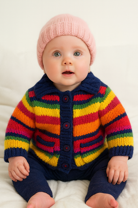 Boboli Baby Girl Multicolor Knitted Jacket | Boboli In Lebanon