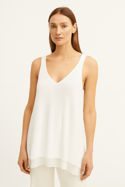 Mango Women's White Sleeveless Top| Mango in Lebanon