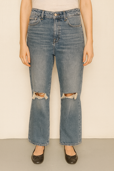 Forever 21 Women's Blue 90's Fit Pinch Waist Loose Fit Jeans | Forever 21 In Lebanon