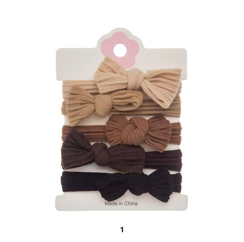 5/pcs elastic colorful hair band