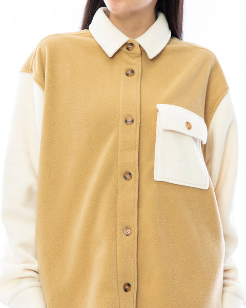 RVCA Women's Beige Bottomed Fleece Jacket | RVCA In Lebanon