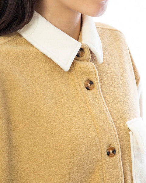 RVCA Women's Beige Bottomed Fleece Jacket | RVCA In Lebanon