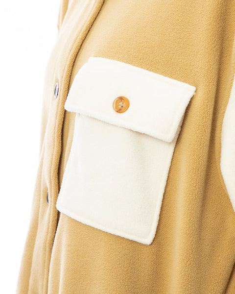 RVCA Women's Beige Bottomed Fleece Jacket | RVCA In Lebanon