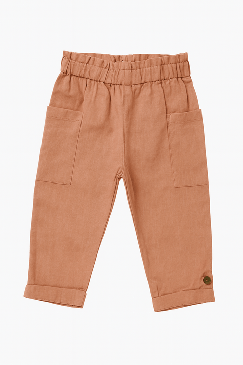 POMPdeLUX Girl's Rose Linen Trousers |POMPdeLUX in Lebanon