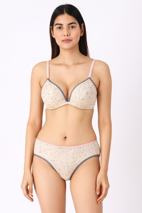 Demar Women's Multicolor Dotted Printed Underwear Set | Demar In Lebanon
