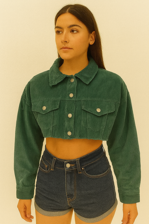 Forever 21 Women's Teal Velvet Ribbed Jacket | Forever 21 In Lebanon