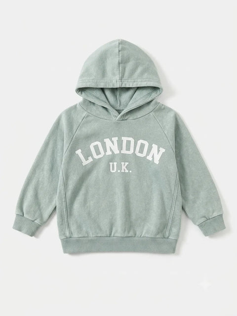 Zara Boy's Aqua Printed Hoodie | Zara In Lebanon